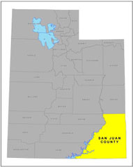 San Juan County Locator Map