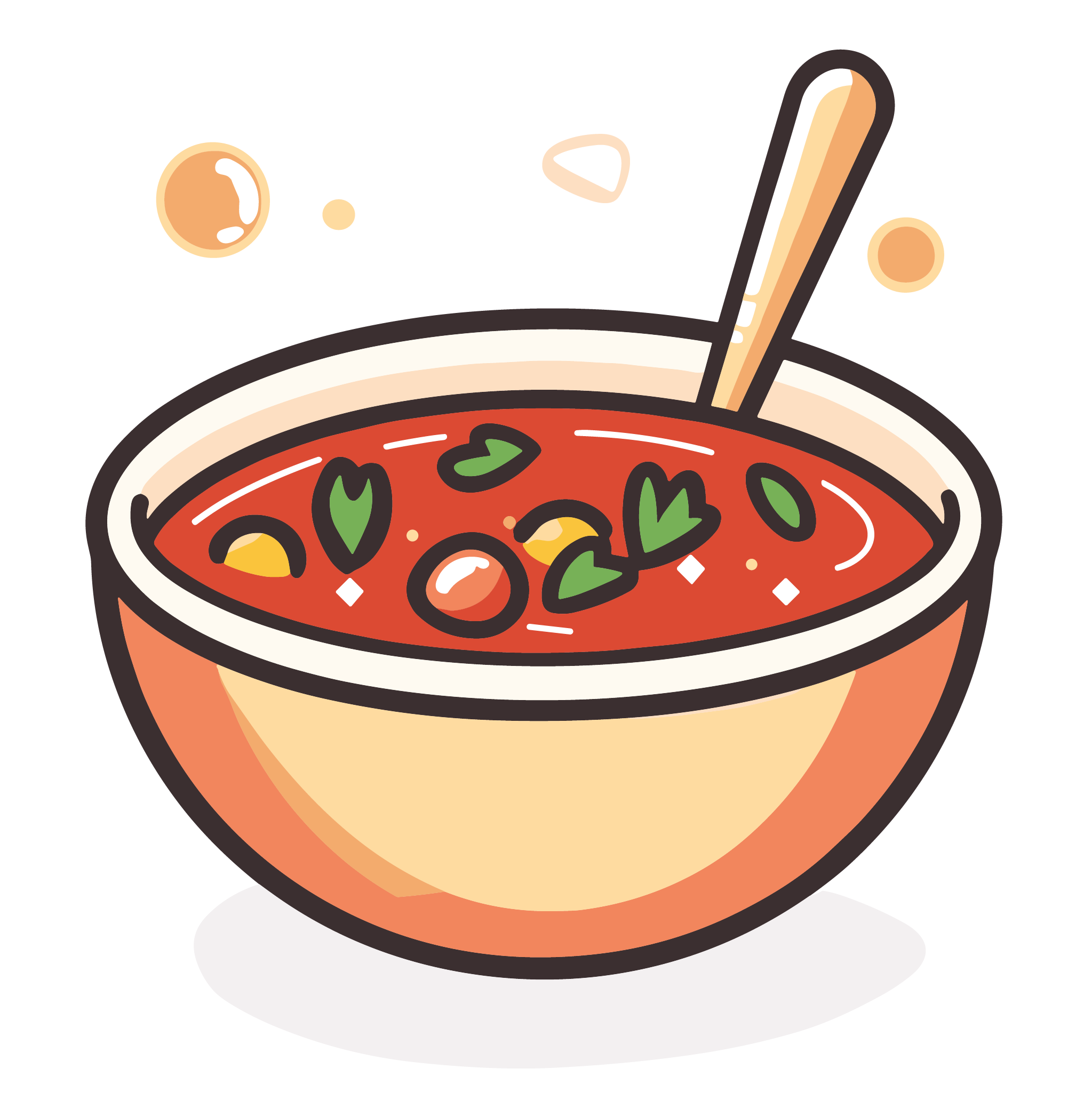 Soup bowl graphic